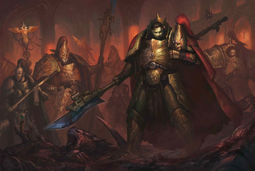 tyranid, adeptus custodes, anathema psykana, and henry cavill (warhammer 40k) drawn by kheljay