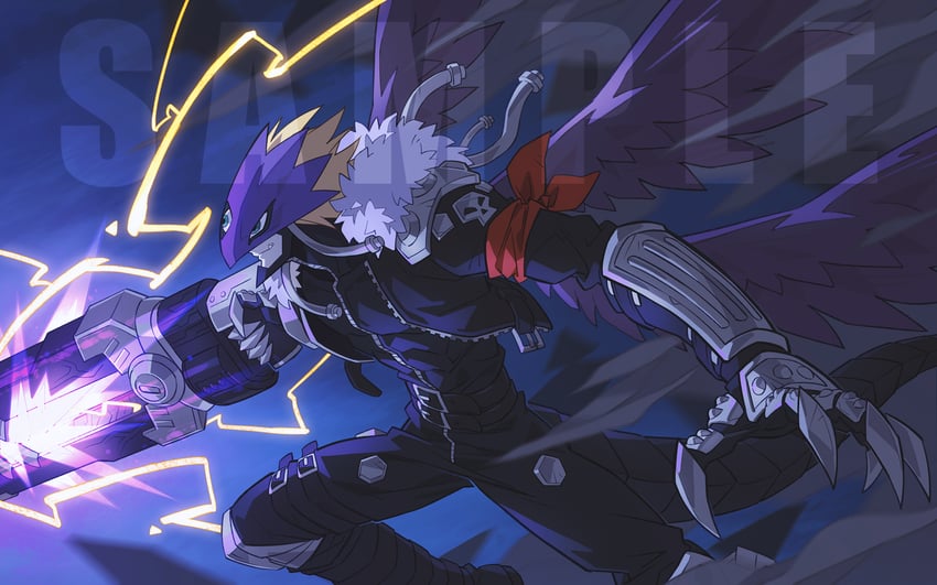 beelzebumon and beelzebumon blast mode (digimon) drawn by onion_maru