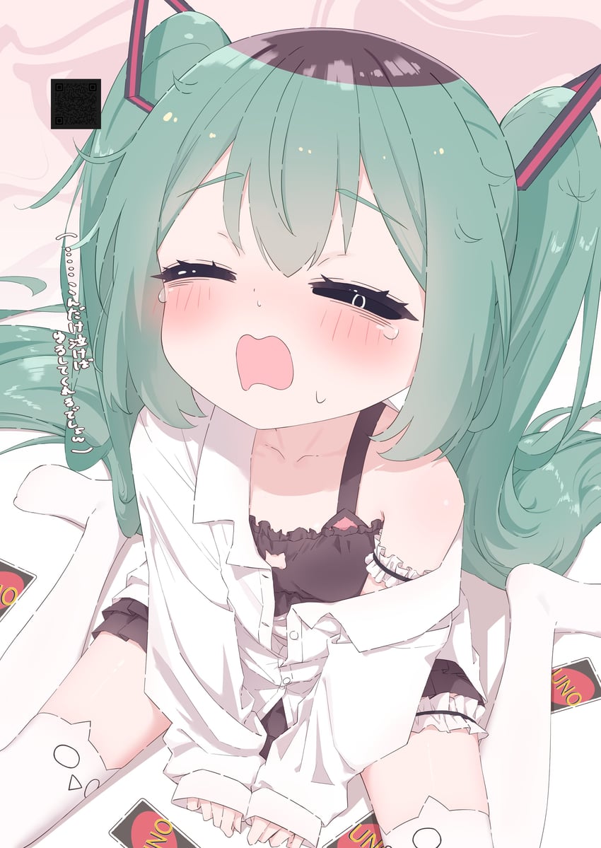 hatsune miku (vocaloid and 1 more) drawn by wqooon