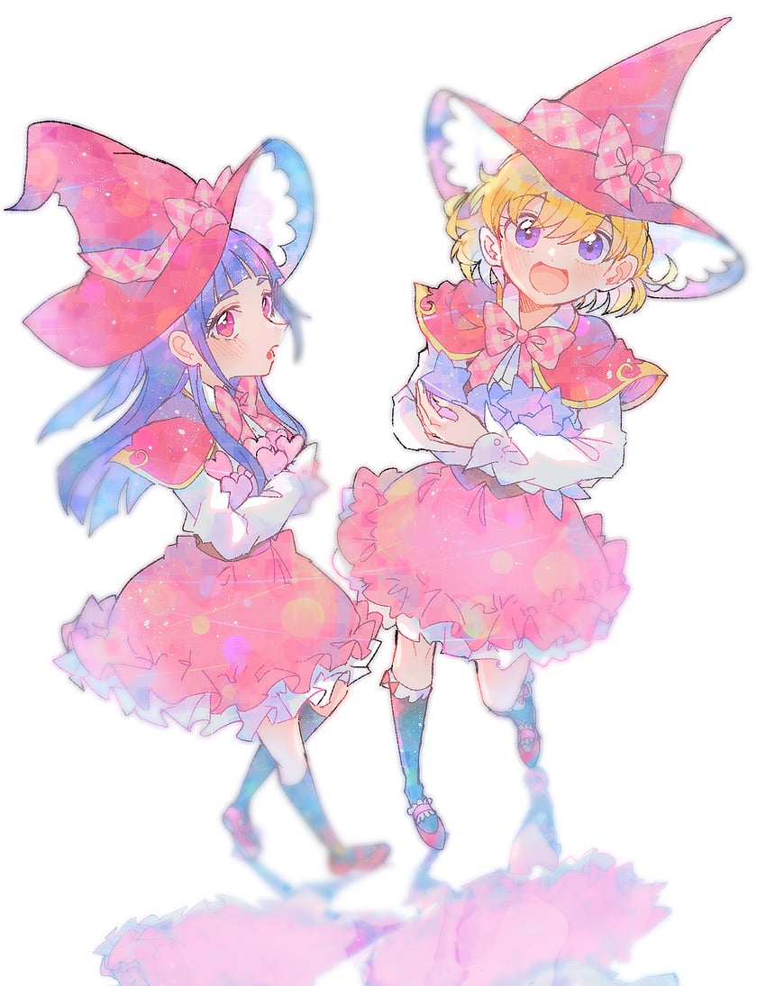 asahina mirai and izayoi liko (precure and 1 more) drawn by itomugi-kun