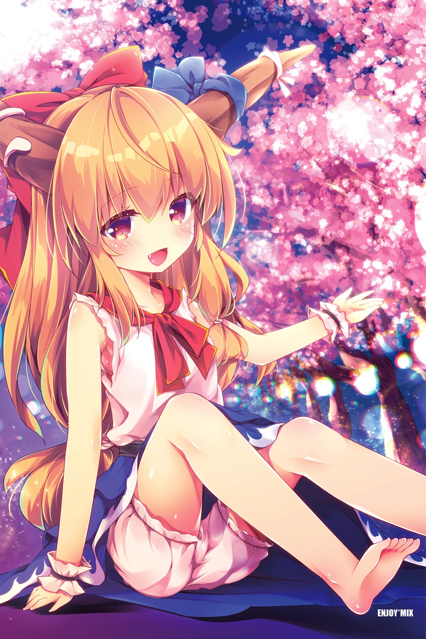 ibuki suika (touhou) drawn by enjoy_mix