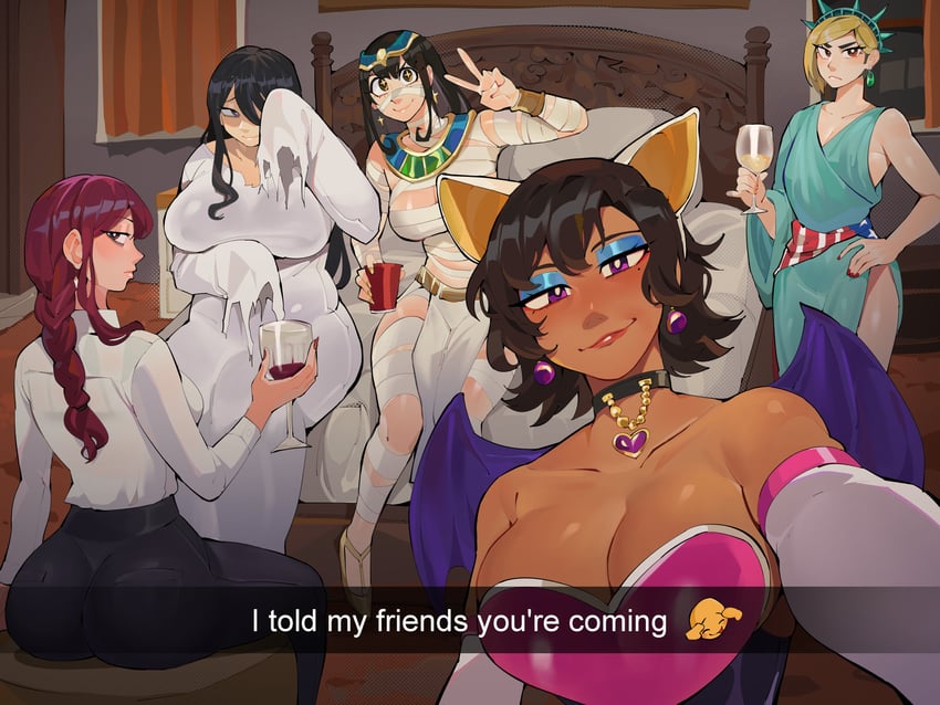 makima, rouge the bat, gene, chiyoi, karen, and 2 more (original and 2 more) drawn by diforland