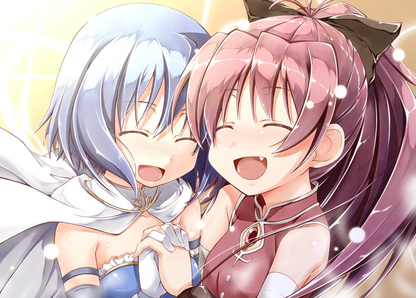 miki sayaka and sakura kyoko (mahou shoujo madoka magica) drawn by shinohara_shinome