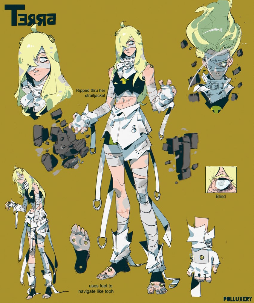 terra (dc comics and 1 more) drawn by polluxery