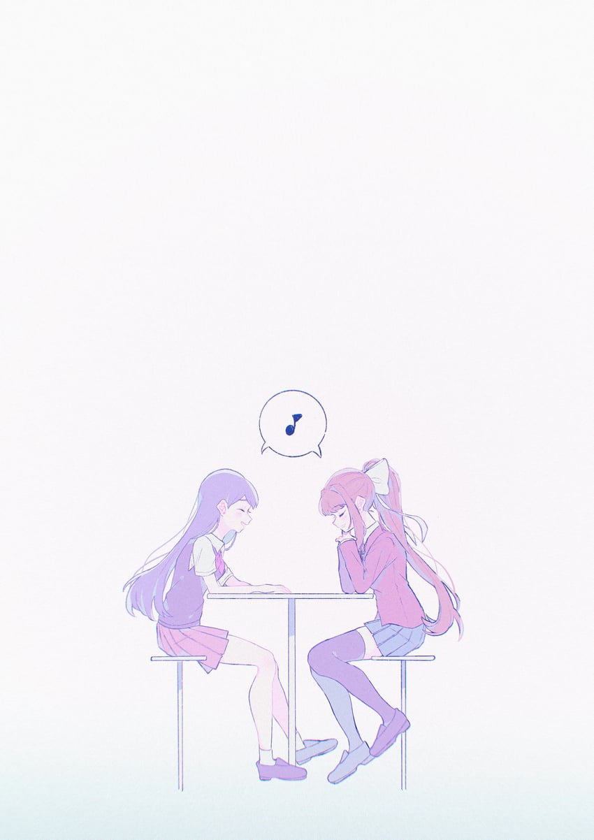 monika and mari (omori and 1 more) drawn by totemo_sindo