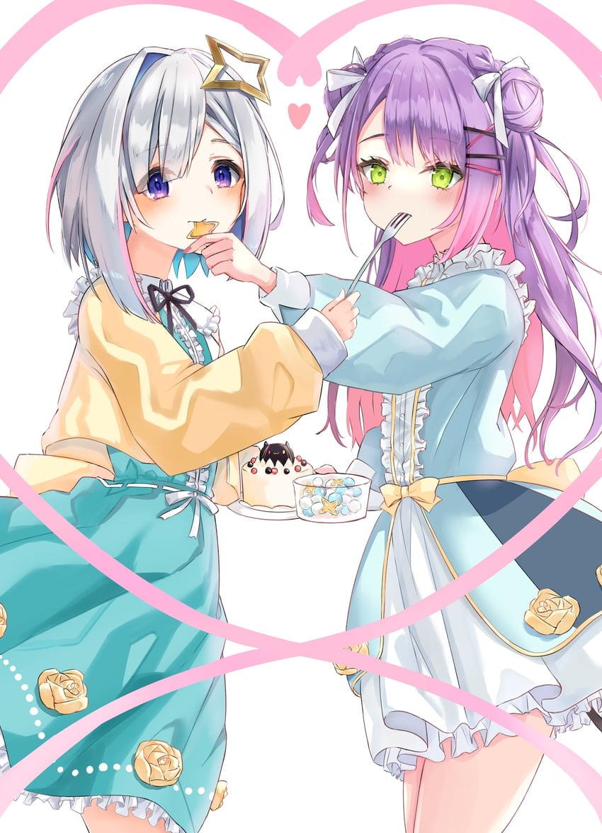 tokoyami towa and amane kanata (hololive) drawn by tika_tika4101