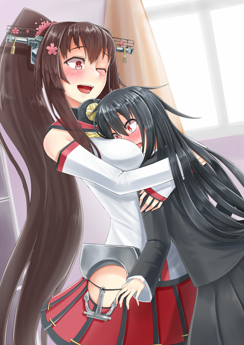 yamato and hatsushimo (kantai collection) drawn by zaki_(loud_factory)
