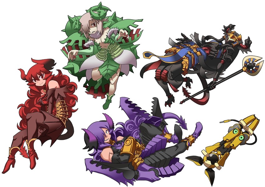 maou beluzel, nise maou kanizeru, nise maou dokuzeru, nise maou sukaraberu, and nise maou kikaizeru (yuusha to maou) drawn by matsuda_yuusuke