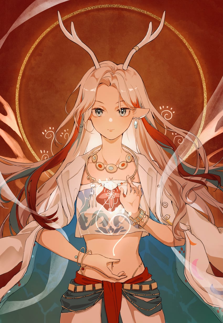 nine-colored deer (arknights and 1 more) drawn by butterfly768
