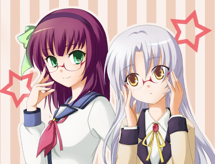 tachibana kanade and nakamura yuri (angel beats!) drawn by sun_trial