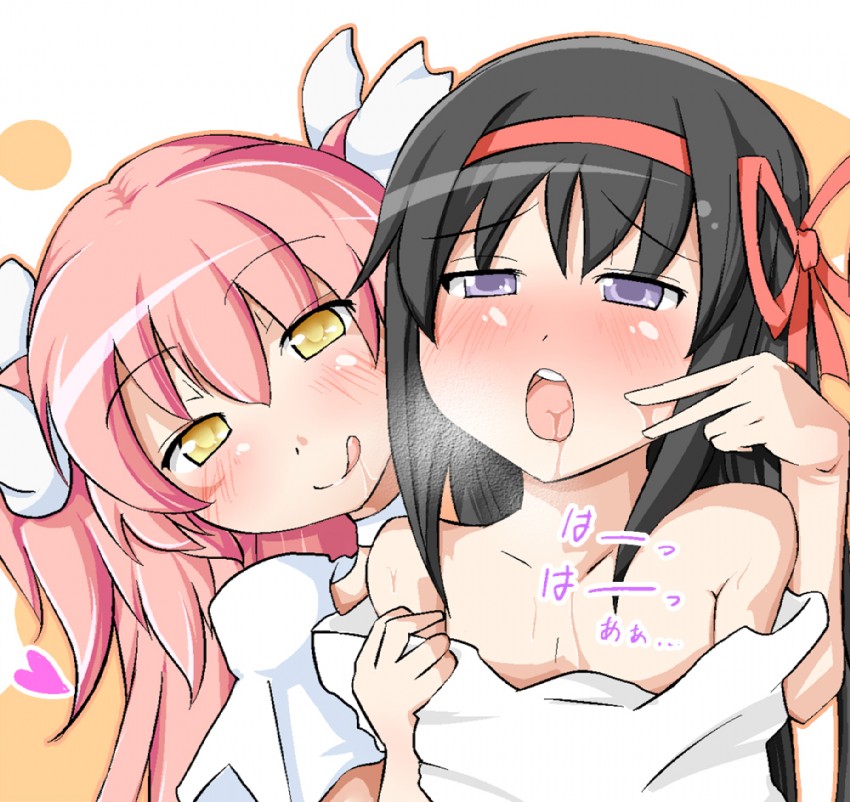 akemi homura, kaname madoka, and ultimate madoka (mahou shoujo madoka magica) drawn by yucblossom