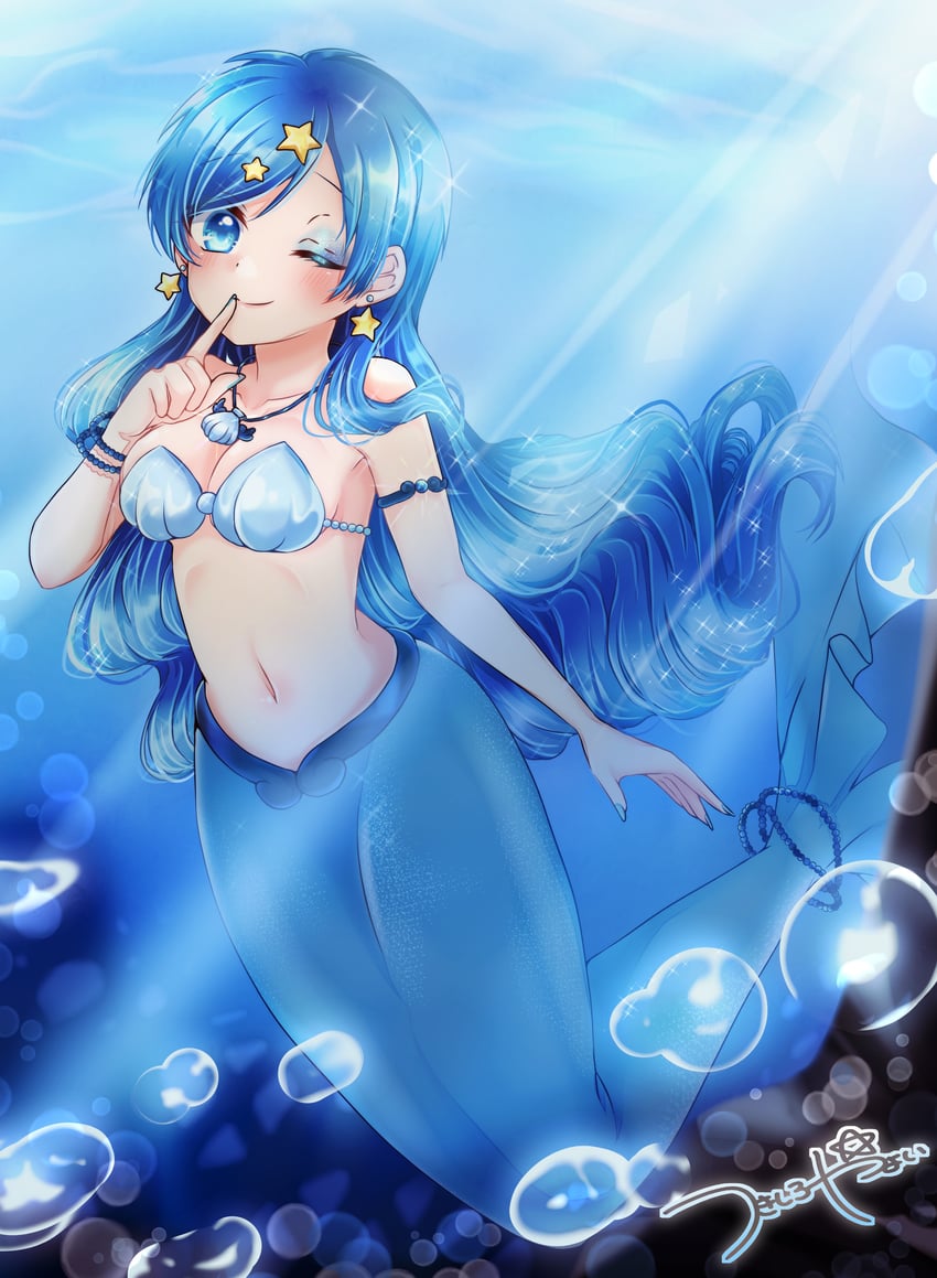 houshou hanon (mermaid melody pichi pichi pitch) drawn by tsukishiro_yayoi_(yumeir0)