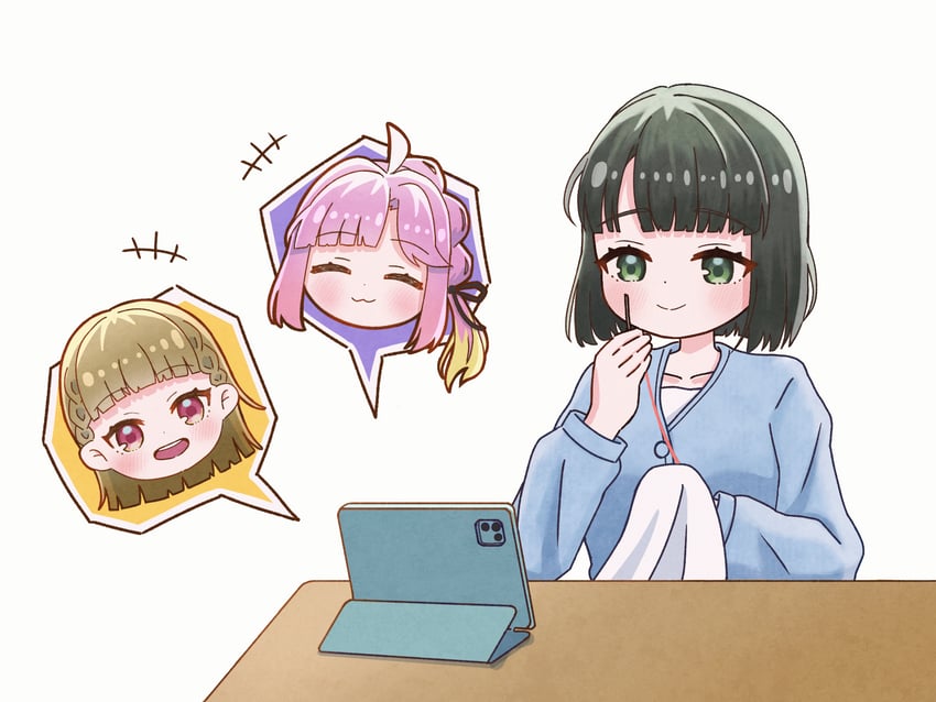 momose ginko, anyoji hime, and kachimachi kosuzu (love live! and 1 more) drawn by okome_(okome_l_l)