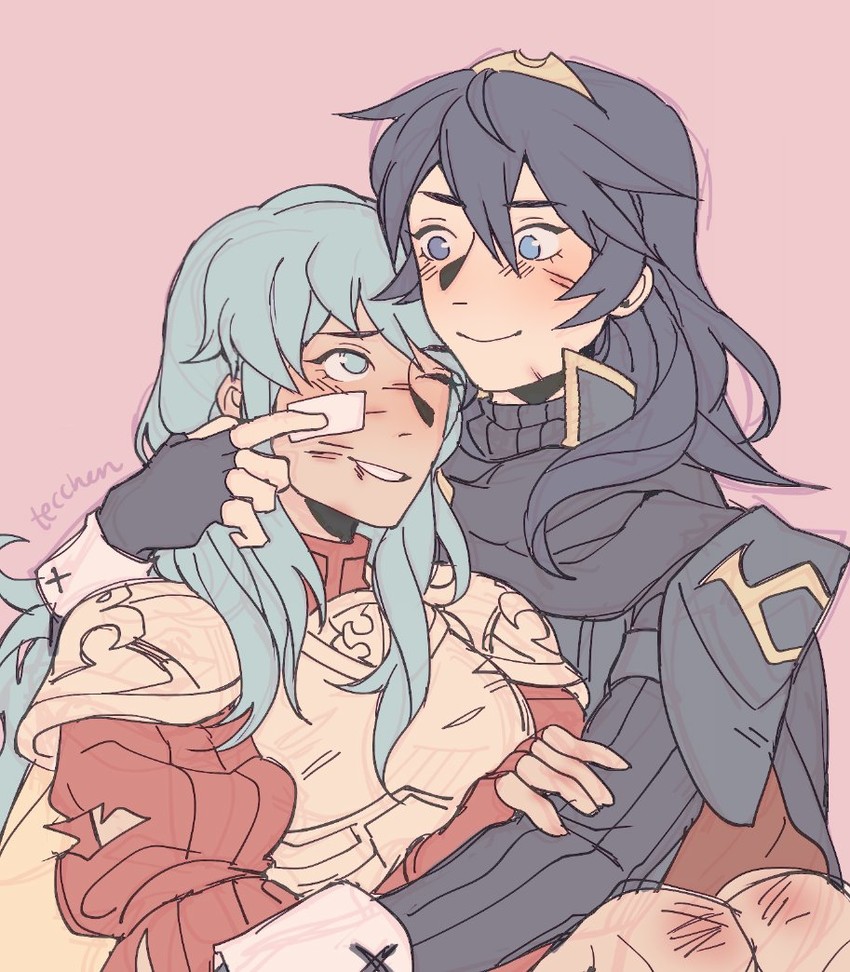lucina and eirika (fire emblem and 3 more) drawn by tecchen