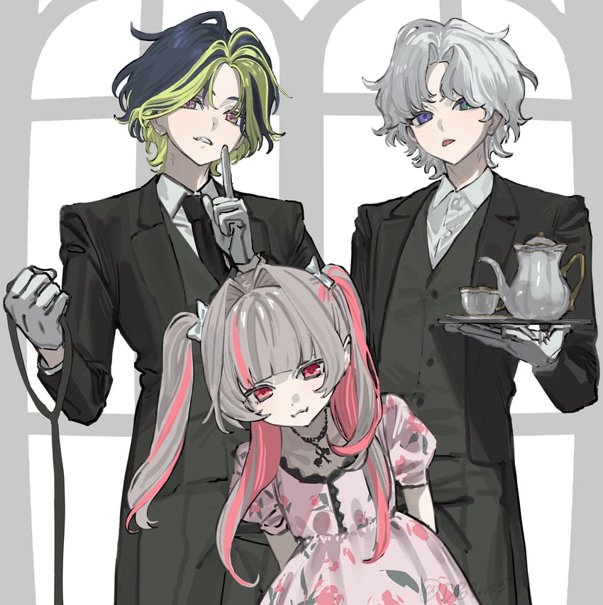 makaino ririmu, inami rai, and murakumo kagetsu (nijisanji) drawn by wasabi_(d82nsst)