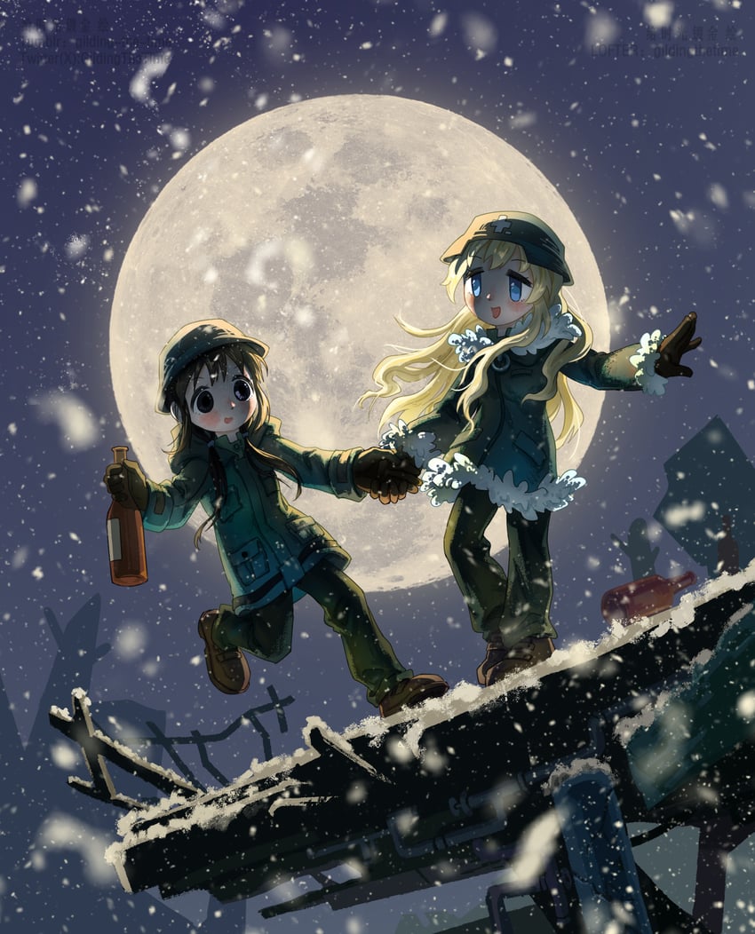 chito and yuuri (shoujo shuumatsu ryokou) drawn by gilding-the-time