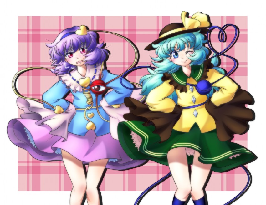 komeiji koishi and komeiji satori (touhou and 1 more) drawn by raionsan
