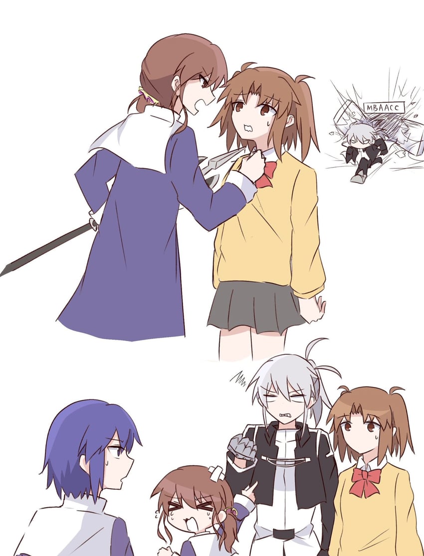 ciel, yumizuka satsuki, riesbyfe stridberg, and noel (tsukihime and 2 more) drawn by klmts_yr