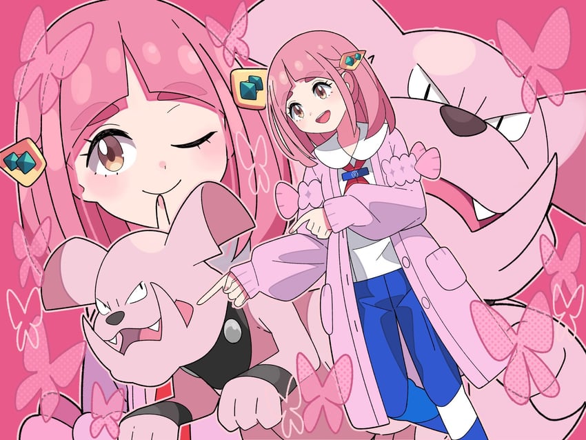 lacey and granbull (pokemon and 1 more) drawn by stchame