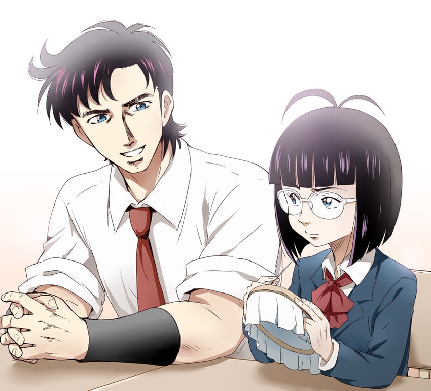 miyasaka shiori and kurosu kazunari (k2) drawn by kakiuchi_itsuki