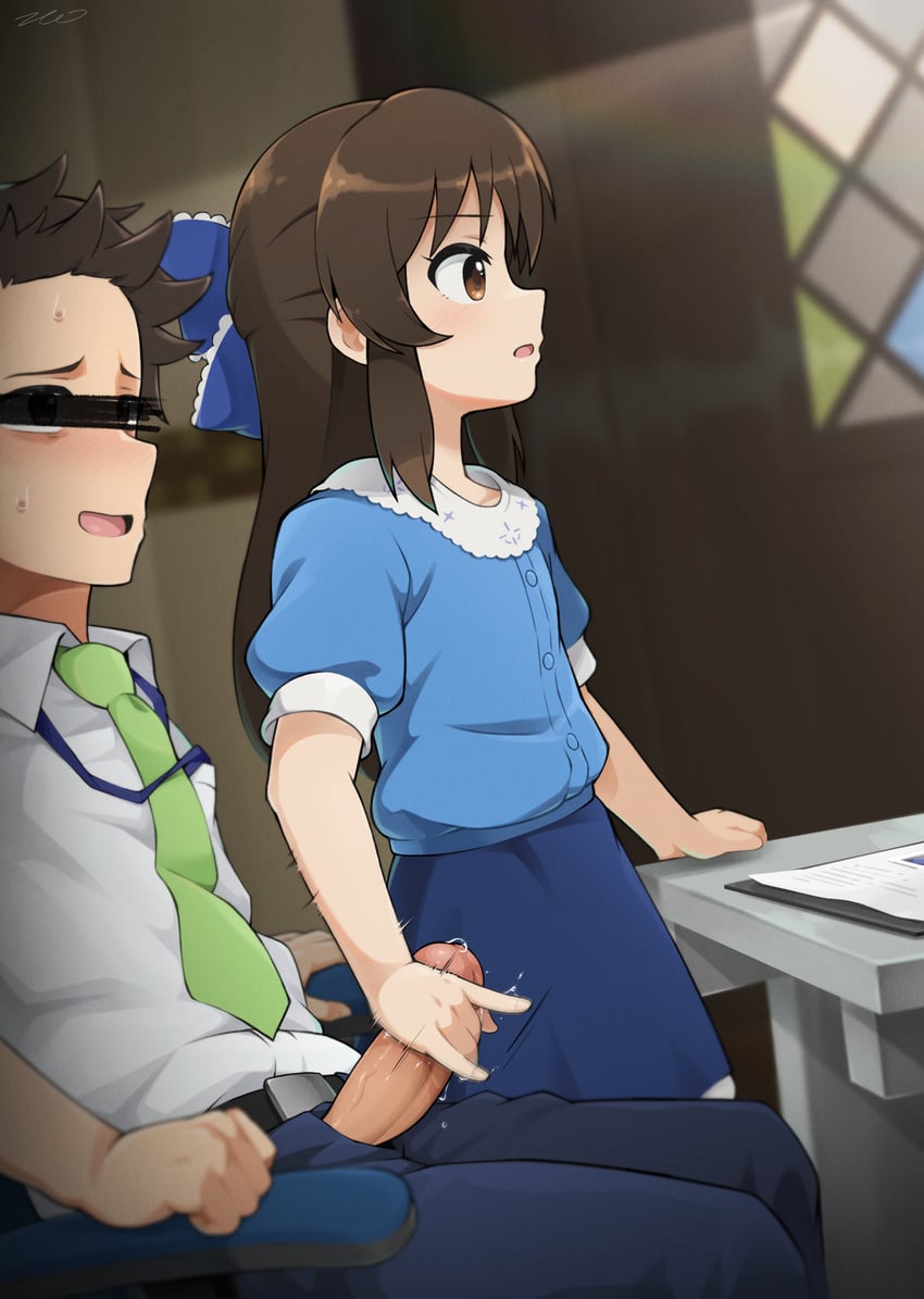 producer and tachibana arisu (idolmaster and 2 more) drawn by kim_da-yoon