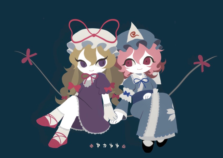 yakumo yukari and saigyouji yuyuko (touhou) drawn by xianyu_liang