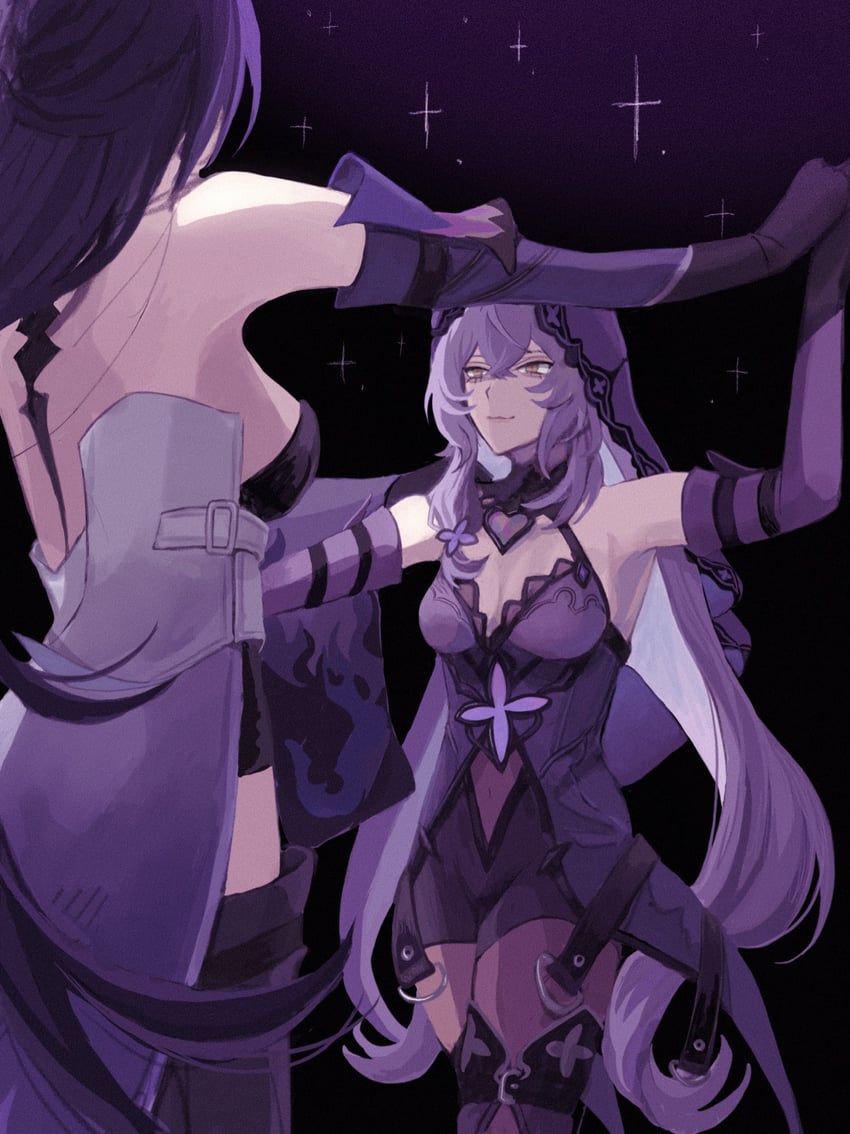 acheron and black swan (honkai and 1 more) drawn by l0ver_t_t