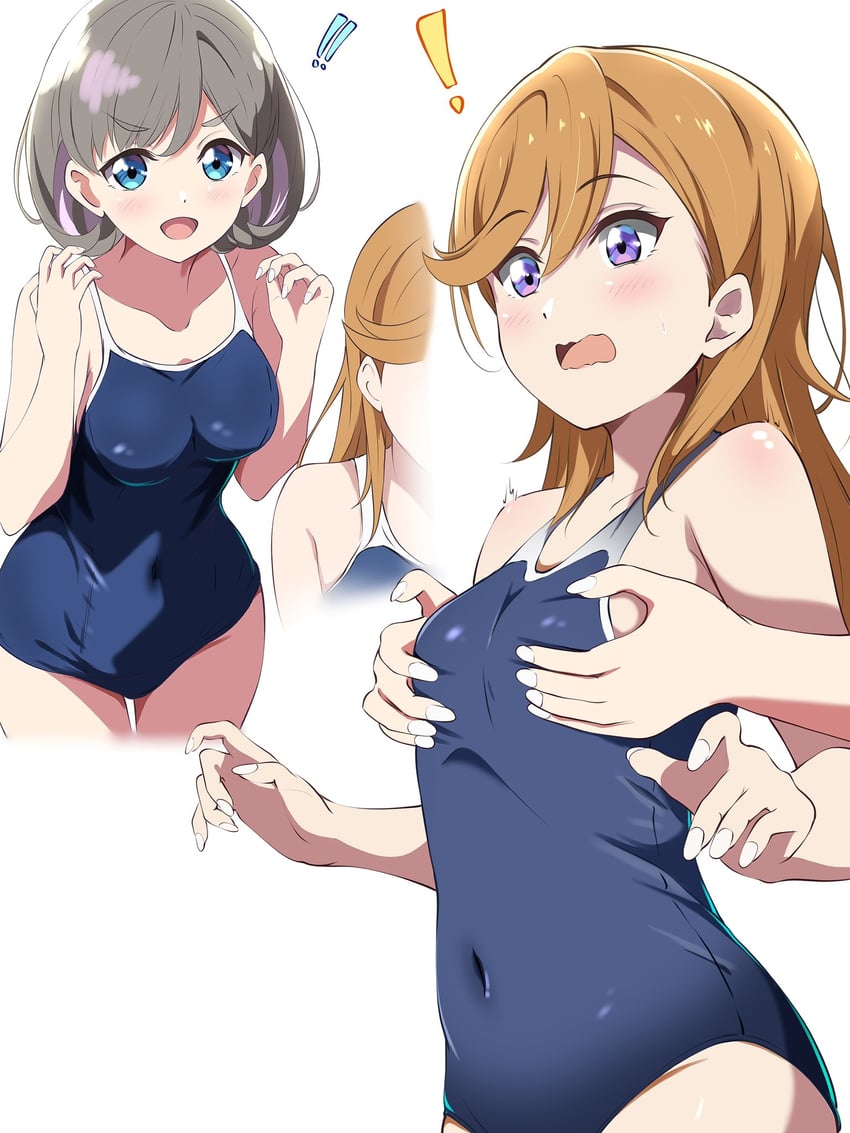 shibuya kanon and tang keke (love live! and 1 more) drawn by borgbutler