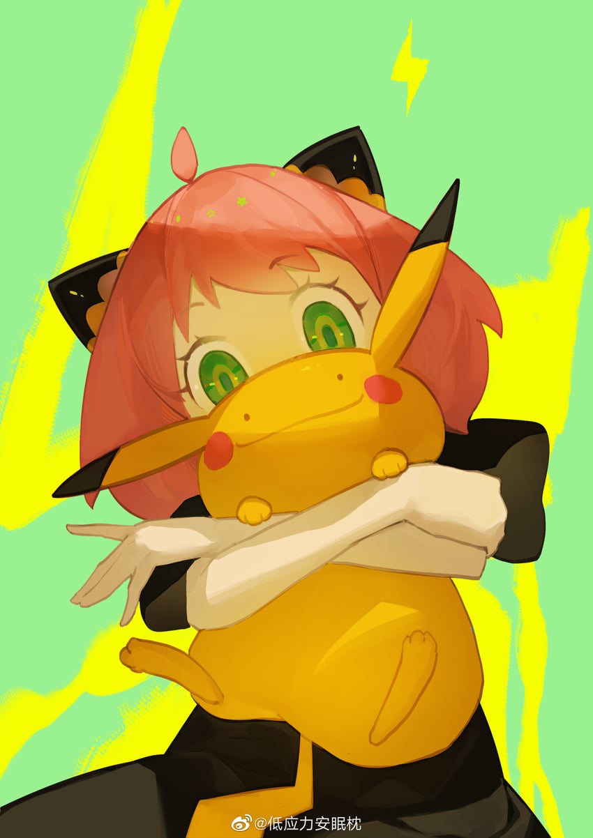 pikachu, anya, ditto, and transformed ditto (pokemon and 1 more) drawn by di_yingli_bu_anmian_zhen