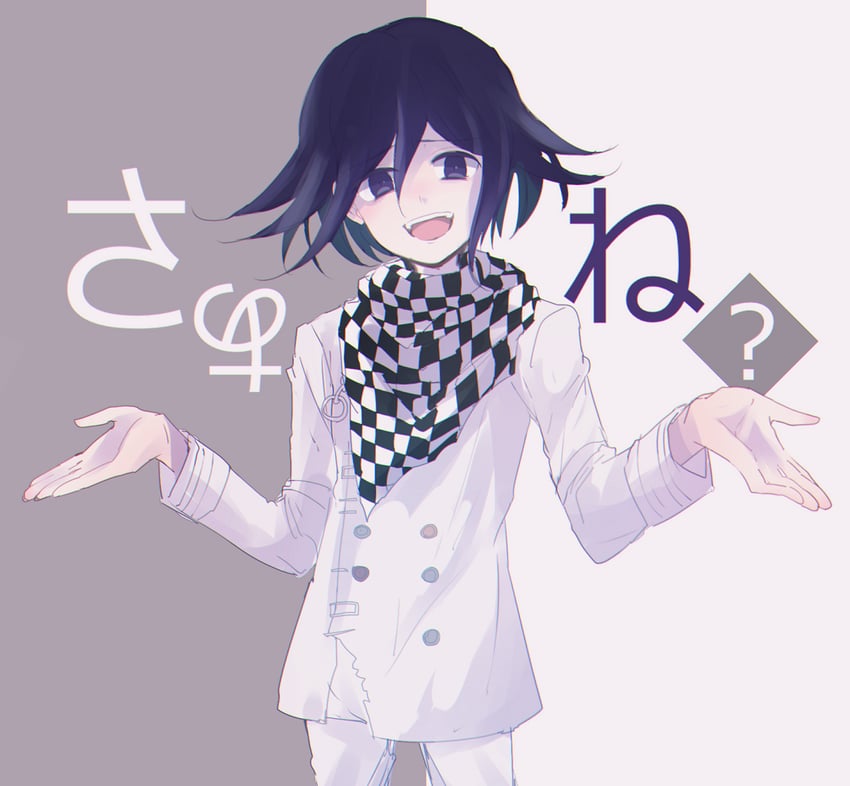 oma kokichi (danganronpa and 1 more) drawn by harunotano