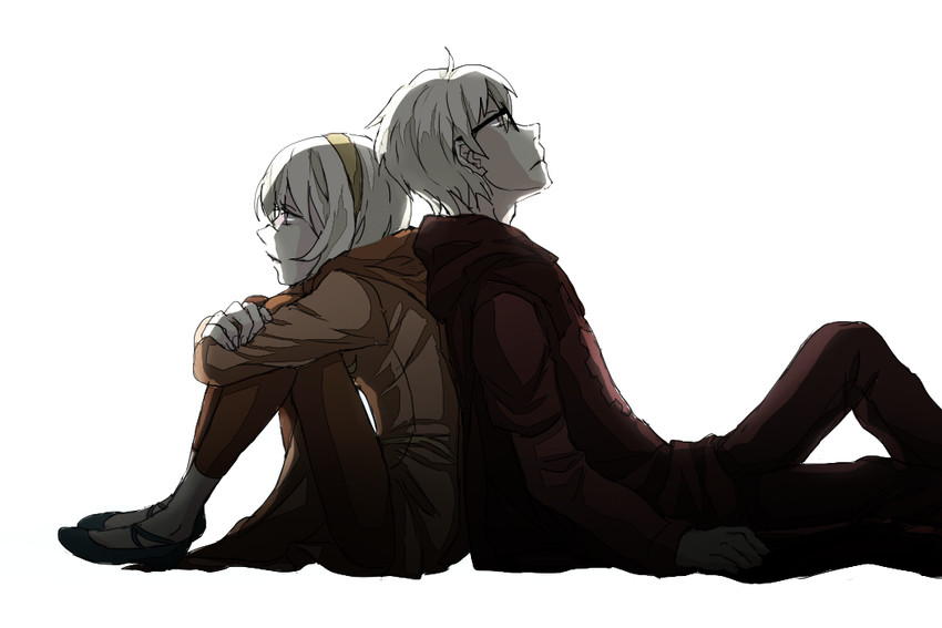 rose lalonde and dave strider (homestuck) drawn by kuroha_ai