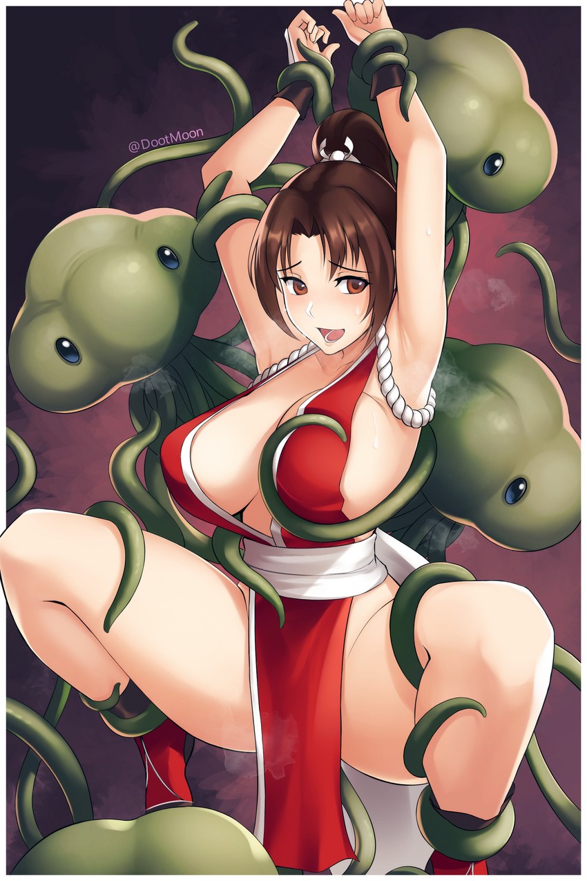 shiranui mai and mars people (the king of fighters and 2 more) drawn by dootmoon