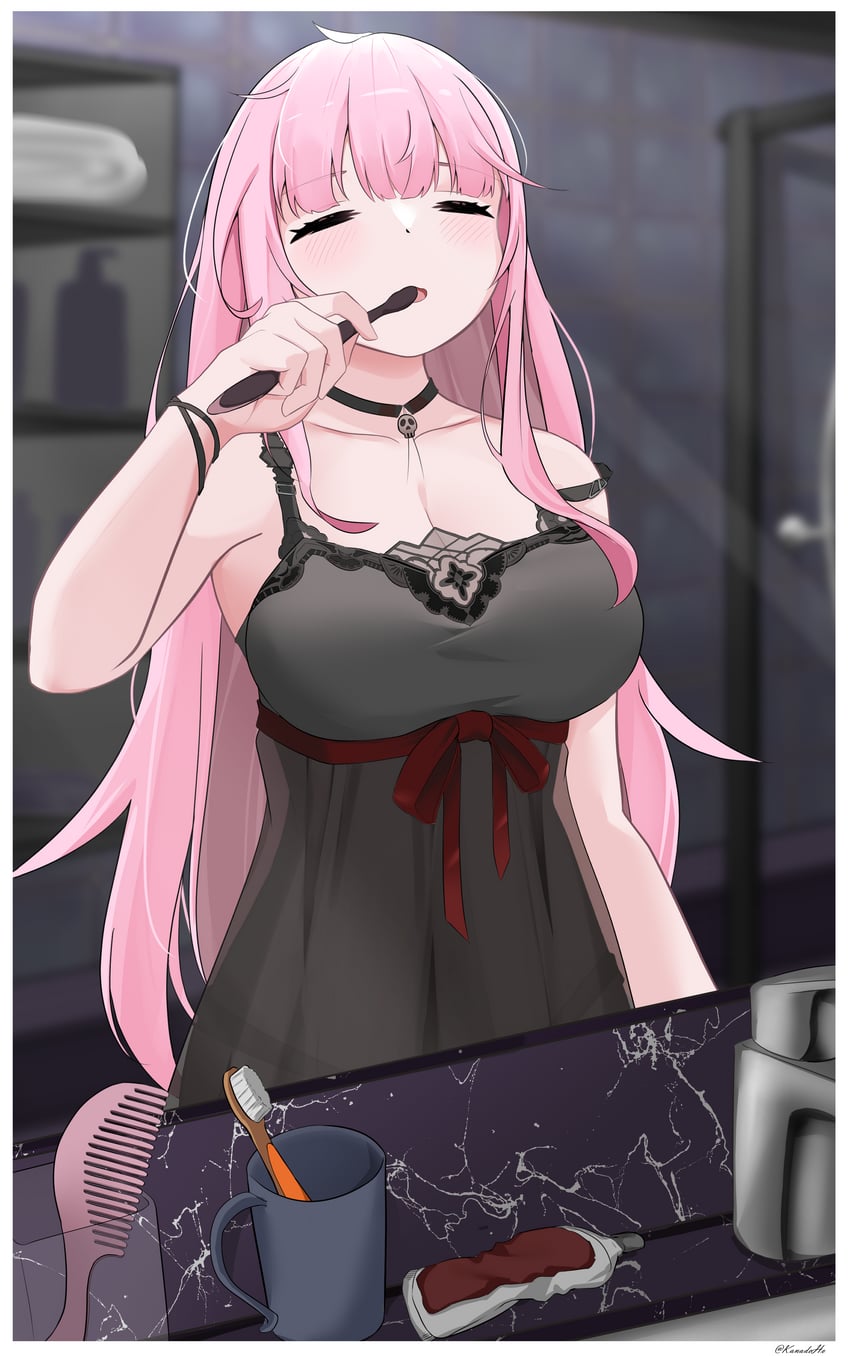 mori calliope (hololive and 1 more) drawn by kanadeho