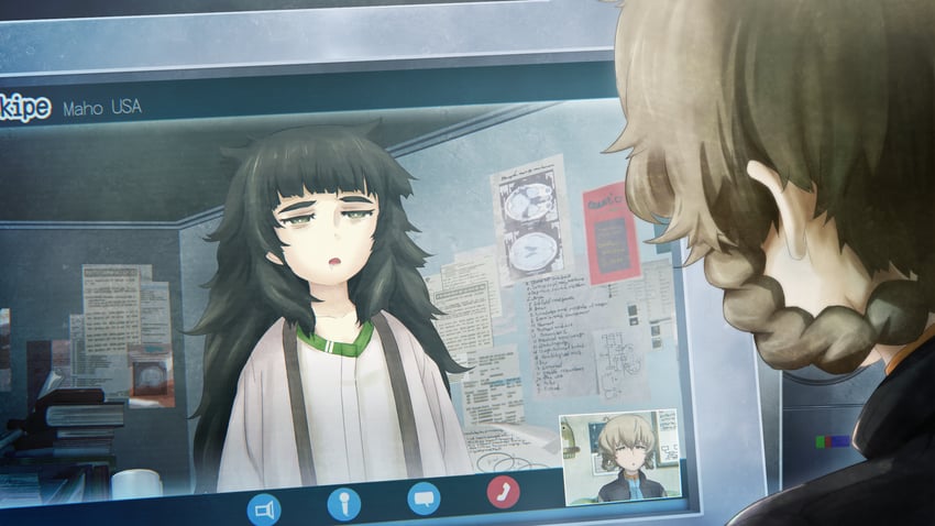 amane suzuha and hiyajou maho (steins;gate and 2 more) drawn by huke