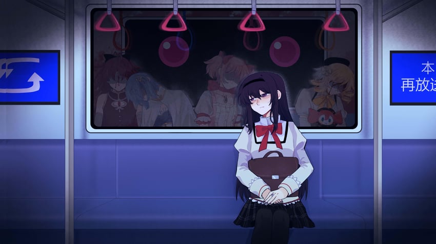 akemi homura, kaname madoka, miki sayaka, sakura kyoko, tomoe mami, and 2 more (mahou shoujo madoka magica) drawn by mocaccc