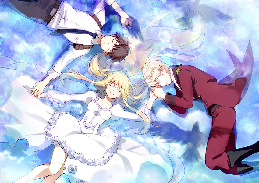 slaine troyard, kaizuka inaho, and asseylum vers allusia (aldnoah.zero) drawn by logi_bunbukucha