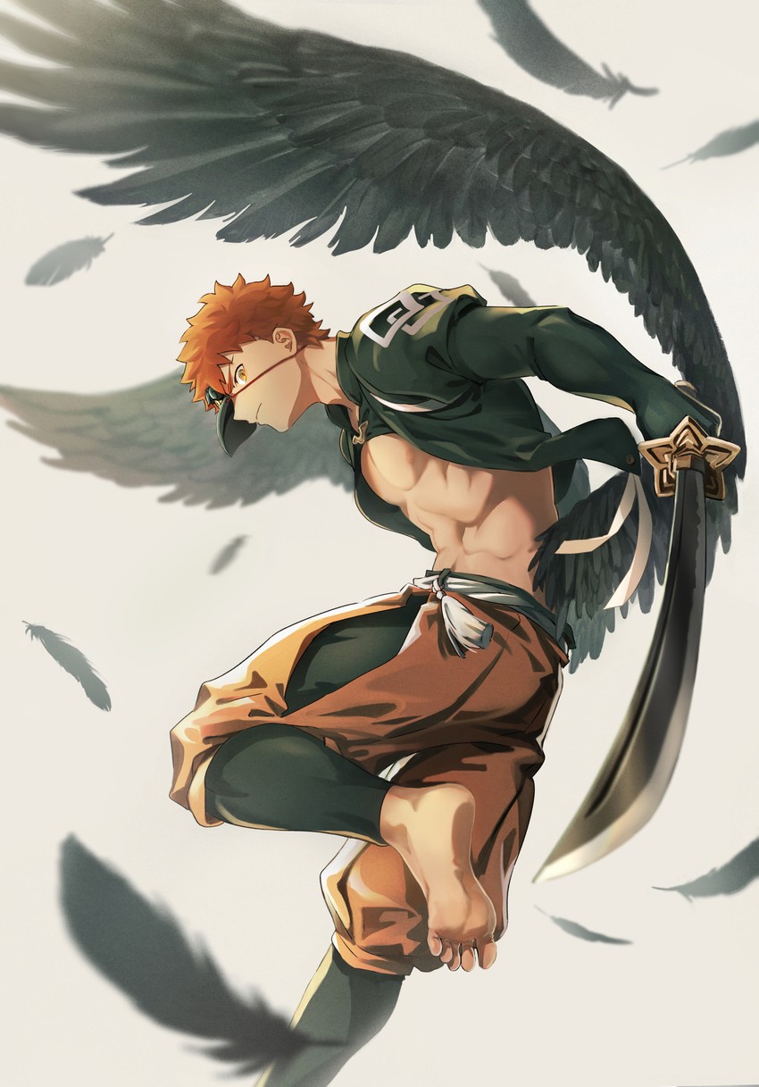 emiya shirou and senji muramasa (fate and 1 more) drawn by okonon_(kado_colda)