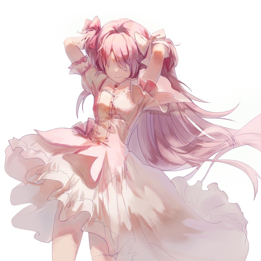 kaname madoka and ultimate madoka (mahou shoujo madoka magica) drawn by kikuko
