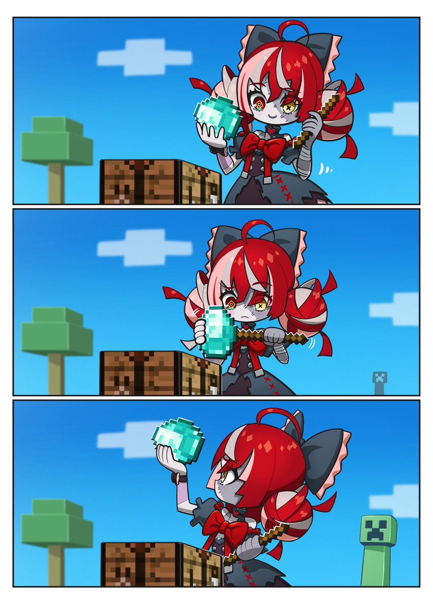 kureiji ollie and creeper (hololive and 2 more) drawn by nyaring943