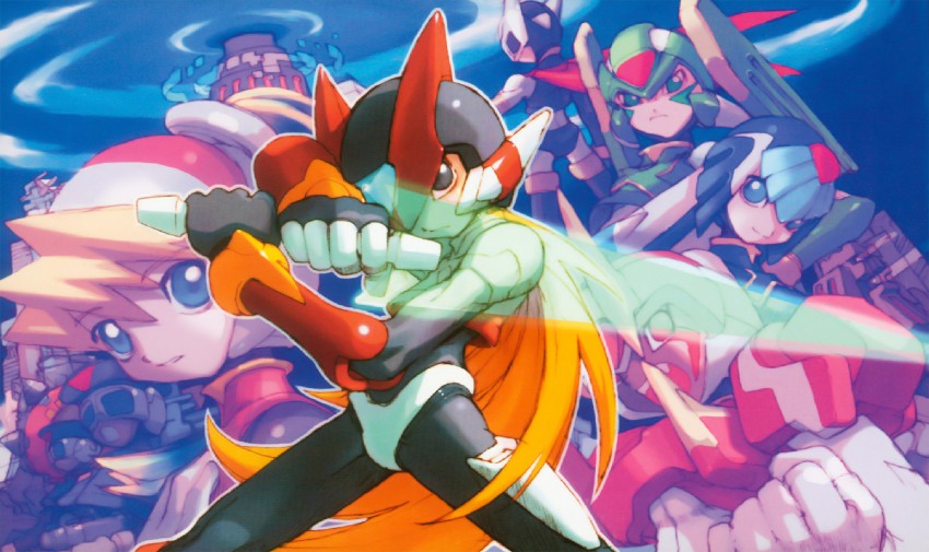 zero, zero(z), fairy leviathan, ciel, sage harpuia, and 2 more (mega man and 2 more) drawn by nakayama_tooru