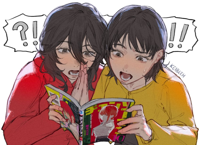 makima, kyomoto, and fujino (chainsaw man and 1 more) drawn by keibleh