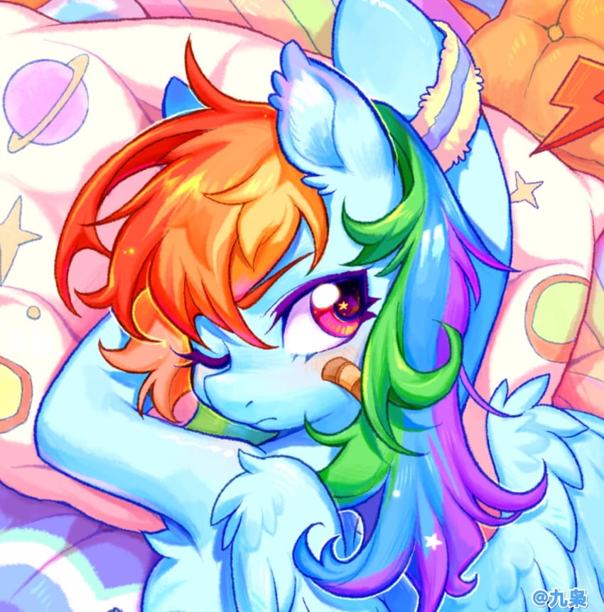 rainbow dash (my little pony and 1 more) drawn by jficbcpcr6eyujo
