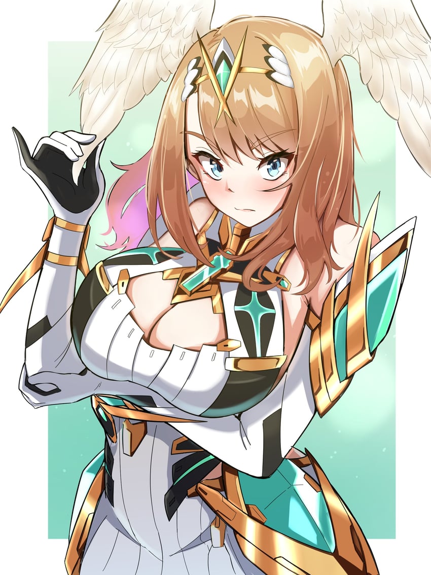 mythra and eunie (xenoblade chronicles and 2 more) drawn by timosan