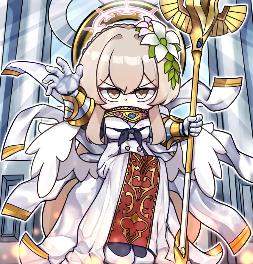 nagisa and ehther the heavenly monarch (blue archive and 1 more) drawn by maomaoquing
