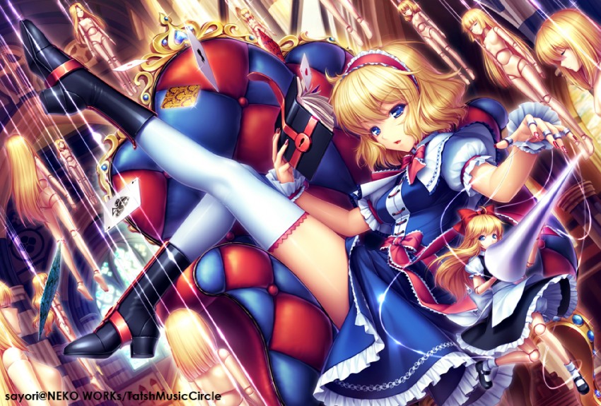 alice margatroid and shanghai doll (touhou) drawn by sayori_(neko_works)