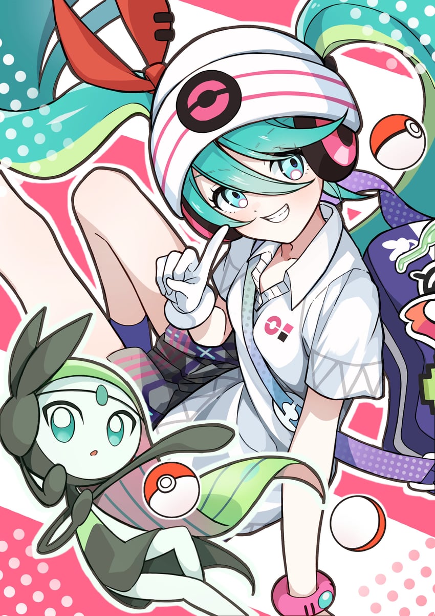 hatsune miku, meloetta, and psychic miku (pokemon and 2 more) drawn by hymgkamui