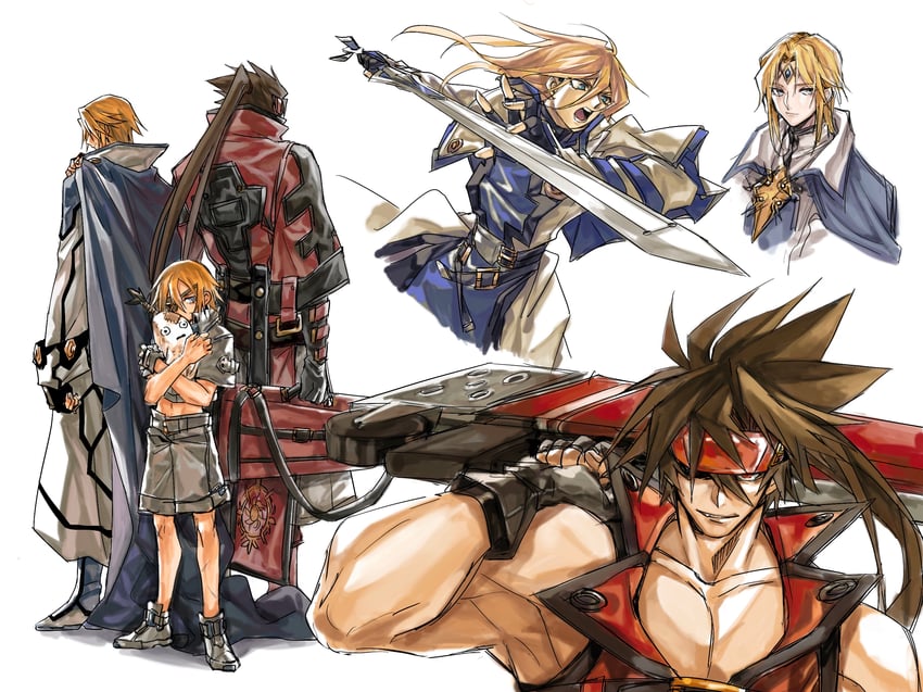 sol badguy, ky kiske, and sin kiske (guilty gear and 2 more) drawn by dong_hole
