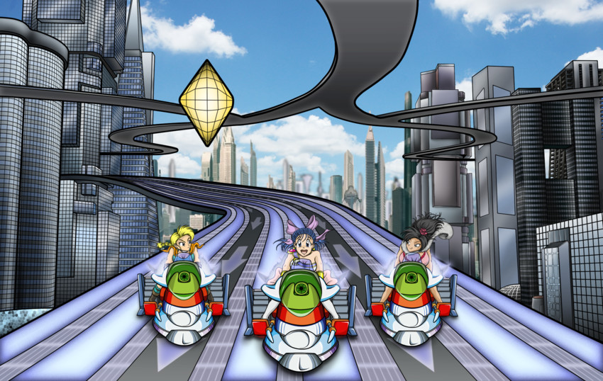 bianca, flora, and deborah (mega man and 3 more) drawn by professormegaman