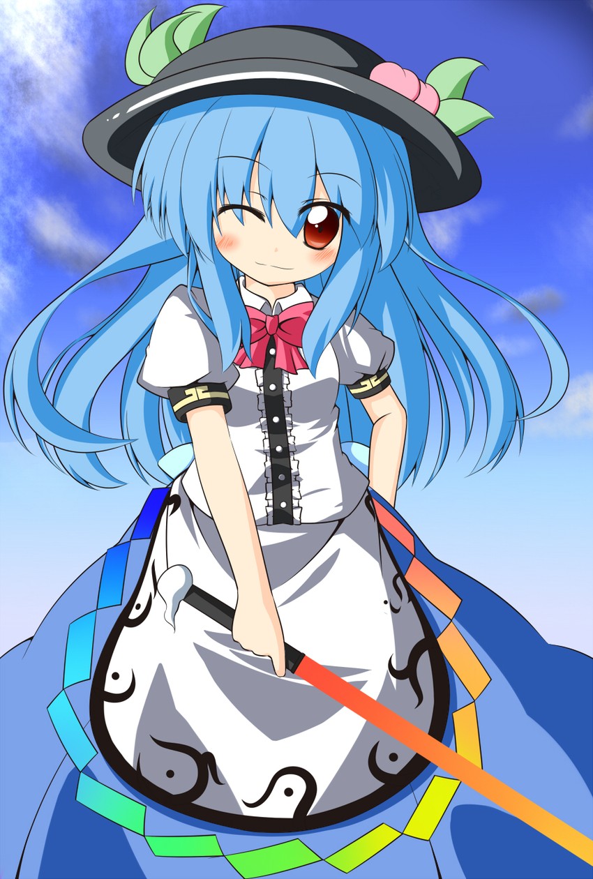 hinanawi tenshi (touhou) drawn by 172cm