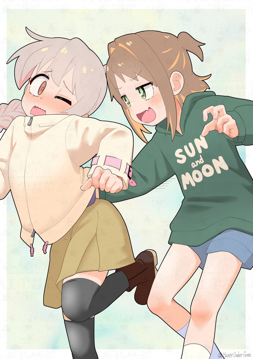 oyama mahiro and oka asahi (onii-chan wa oshimai!) drawn by happyundergate